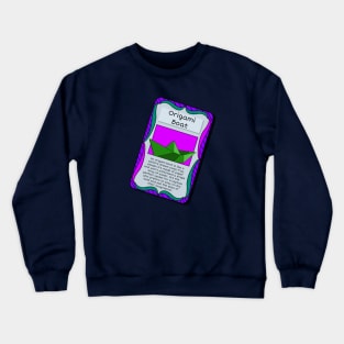 Origami Trading Card - Boat Crewneck Sweatshirt